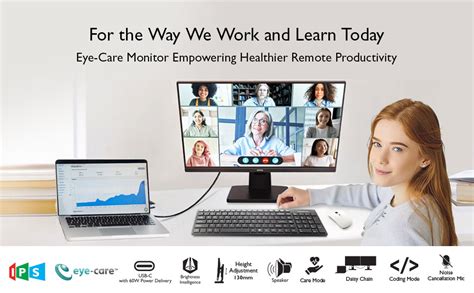 BenQ GW2785TC 27" 1920x1080 IPS Full HD|Daisy Chain| USB-C (60W PD ...