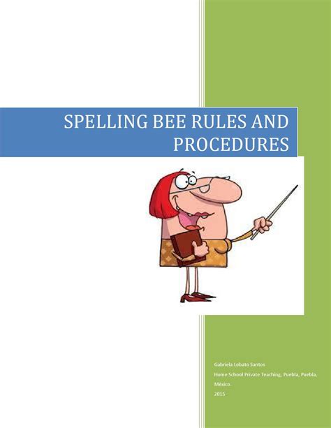 Spelling Bee Rules