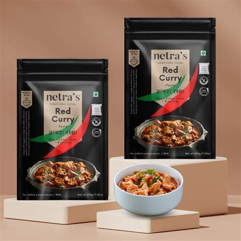 Instant Red Curry Paste (2 bags, 400g, 16 servings) – Netra's Instant ...
