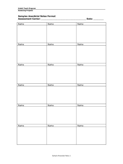 Fillable Online Intel® Teach Program - Assessing Projects Fax Email ...
