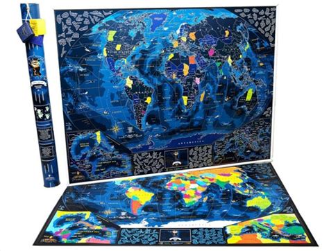 Buy World Scratch off Map Discovery Edition by Mymap wall map poster ...