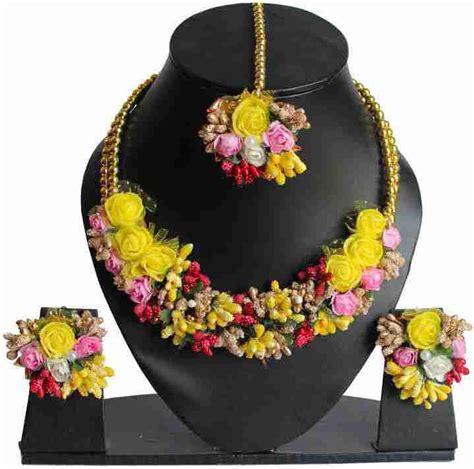 New Jaipur Handicraft Artificial Flower Jewellery Set – Lamansh