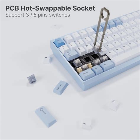 Chilkey ND TKL Aluminum Mechanical Keyboard, 87 Keys Tenkeyless Wirele