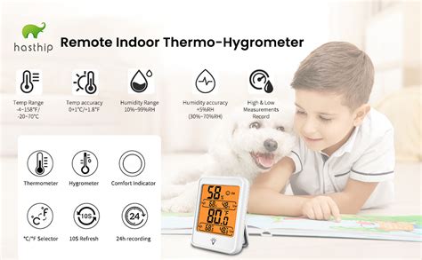 HASTHIP®Electronic LCD Digital Display Indoor Thermometer Hygrometer ...