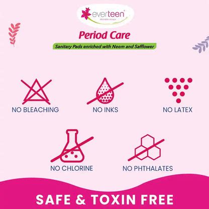 everteen Period Care XXL Neem-Safflower Sanitary Pads - Double Flaps