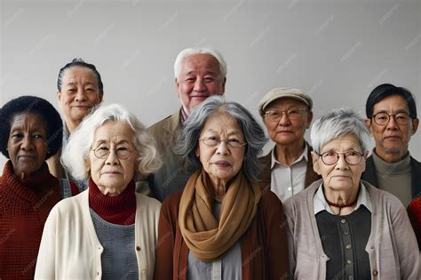 Premium Photo | Diverse group of elderly people representing global demographic aging ...