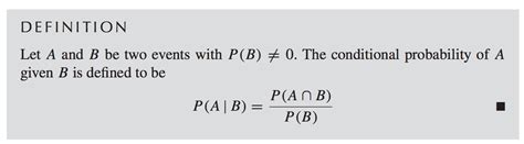 Image result for Conditional Probability Definition