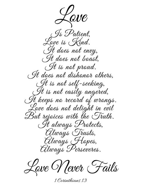 1 Corinthians 13 : Love is Patient Love is Kind. - Etsy