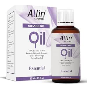 Allin Exporters Orange Essential Oil 15 ml | Aroma Oil for Home ...