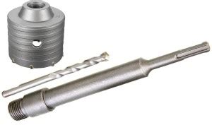 Inditrust Heavy Duty Concrete Hole Saw Set 75MM Punch Reamer SDS Plus ...