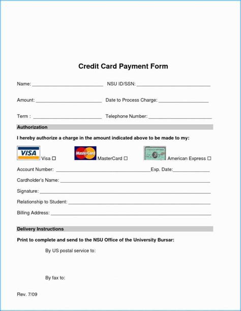 Image result for Paper Credit Card Processing Form