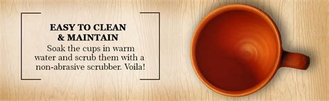 Buy KSI Handcrafted Mitti Clay Tea Cup Coffee Mug Set Natural Handmade ...