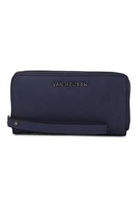 Buy Van Heusen Women Polyurethane Navy Textured Casual Wallets at Amazon.in
