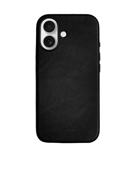 Black Premium leather iPhone Case - iPhone 17 Series