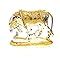 Buy Gold Art India Kamdhenu Cow with Calf Idol Gold Silver Plated with ...