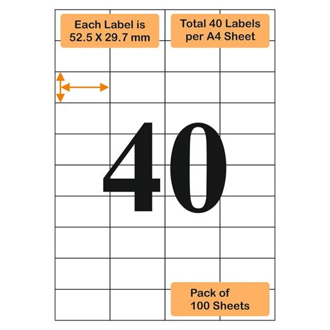 Oddy A4 self stick paper label -100 sheets Pack - SCOOBOO - Oddy