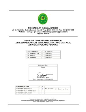 Fillable Online standar operasional prosedur pengelolaan ti Fax Email ...
