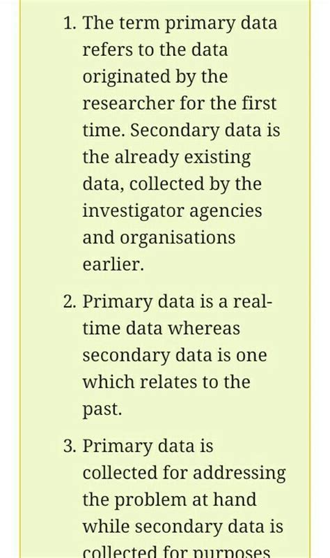 Distinguish between secondary and primary methods of data collection ...