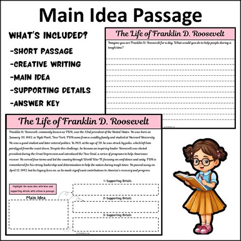 The Life of Franklin D. Roosevelt | Main Idea and Supporting Details R ...