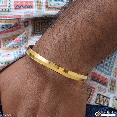 Kada Cool Design Superior Quality Gold Plated Punjabi Kada for Men ...