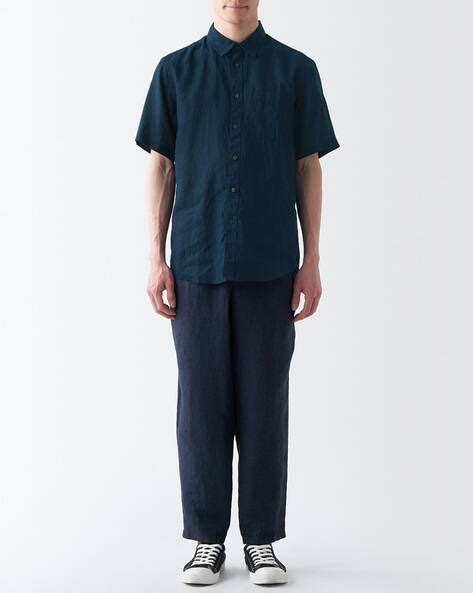 Buy Navy Blue Shirts for Men by MUJI Online | Ajio.com