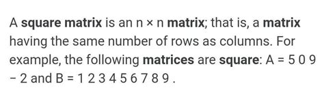 what is square matrix ? - Brainly.in