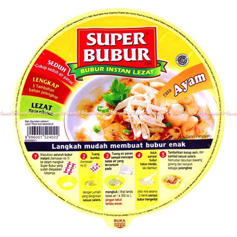 SuperBubur Super Bubur Rasa Ayam Flavor Intant Porridge, 64 India | Ubuy