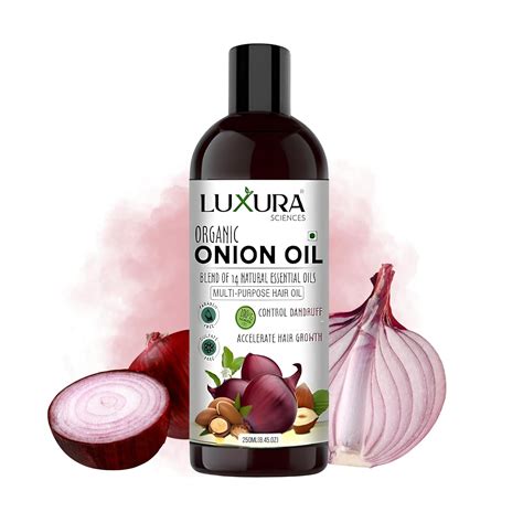 Buy Luxura Sciences 250 ML Onion Hair Oil with 14 Essential Oils, Multi ...