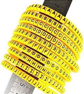 DECENT AIR SYSTEM Self Locking Cable Marker Ferrules (Alphabetic A to Z ...