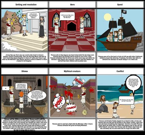 Theseus and the Minotaur Storyboard by b8b95269