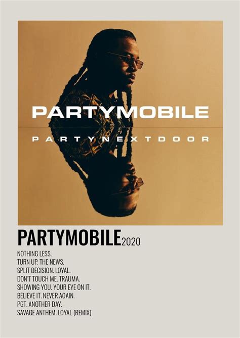 PARTYMOBILE PARTYNEXTDOOR | Music poster ideas, Pnd album cover, Music ...