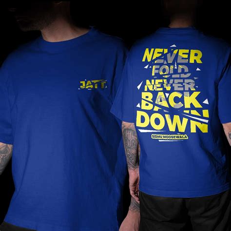 Buy Never Fold Never Back Down Oversized T Shirt Online For Men ...