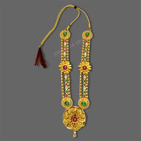 Buy Golden Necklace Kanthi Haar Attachment online