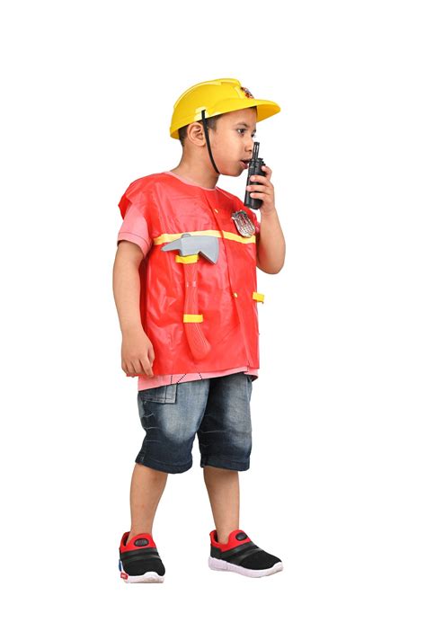 Rent Buy Fireman Profession Kids Fancy Dress Costume Online in India