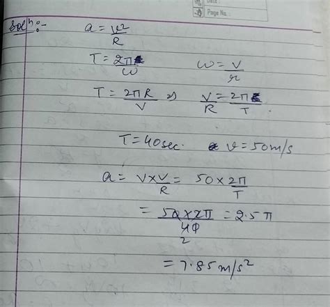 A racer is moving with a constant tangential speed of 50 m/s, takes one ...