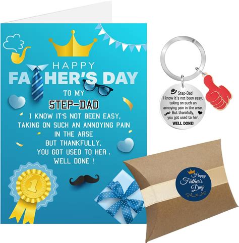Step Dad Fathers Day Card, Fathers Day Step Dad Gifts, Funny Fathers ...