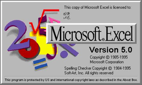 Image result for Excel First Version