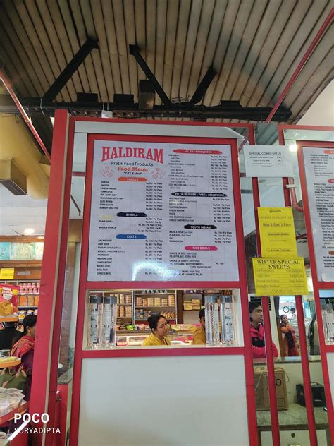 Menu at Haldiram, Kolkata, 58 Chowringhee Road
