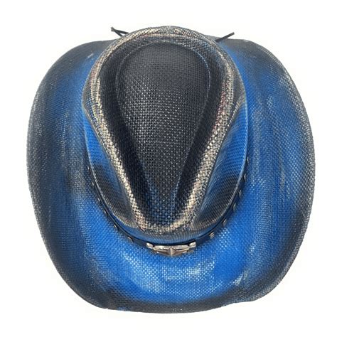 Hard Straw Blue Summer Cowboy Hat - Midnight Star