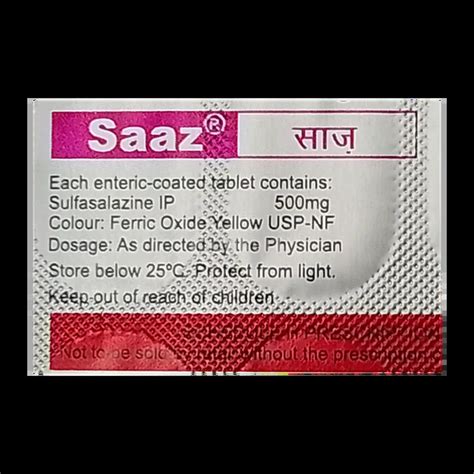 SAAZ 500MG TABLET 10'S Price, Uses, Side Effects & Substitutes | Medkart