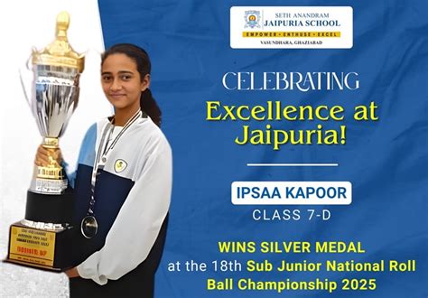 Jaipuria Star Alert - Ipsaa Wins Silver at Sub Junior National Roll ...