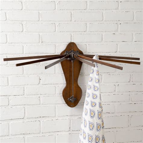 Rustic Farmhouse Wooden Wall Mounted Drying Rack