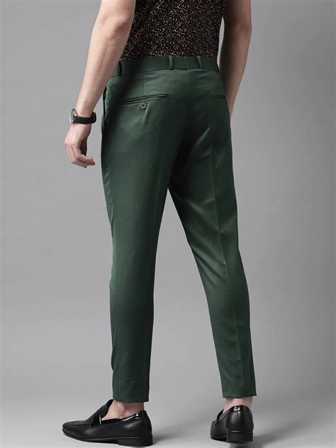 DENNISON Men Green Smart Tapered Fit Trousers – Dennison Fashion India