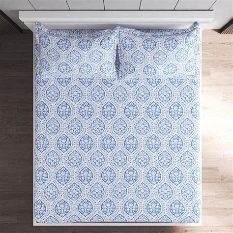 Buy Ezra Twyla 144TC Printed 3Pcs Queen Bedsheet Set from Home Centre ...