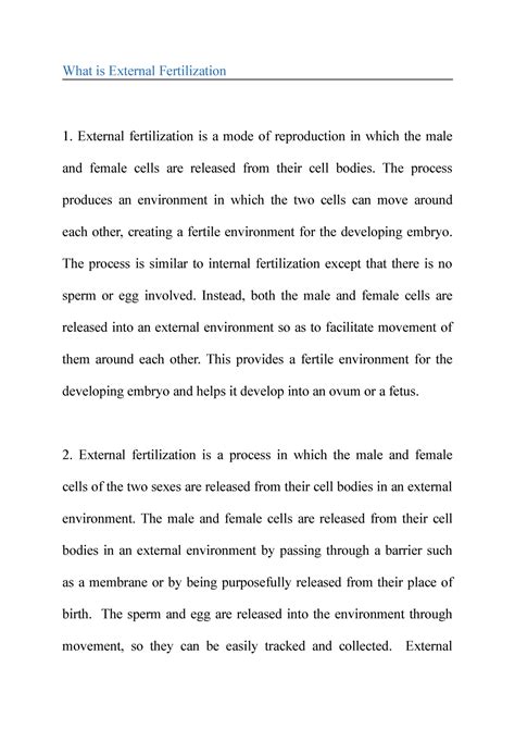 What is External Fertilization - What is External Fertilization ...