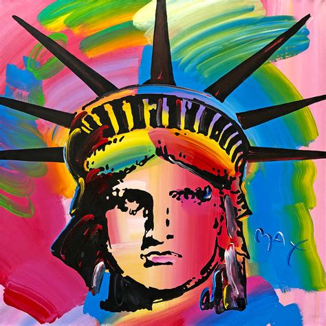 Peter Max - LIBERTY HEAD (LARGE PAINTING) For Sale at 1stDibs | peter ...
