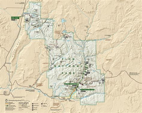Zion national park wilderness boundary map 1 of 14 – zion national park ...