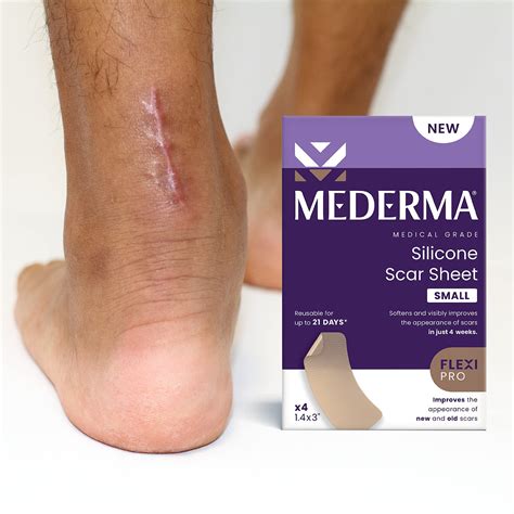 Mederma Medical Grade Silicone Small Scar Sheet 1.4x3 inches (4 Counts ...