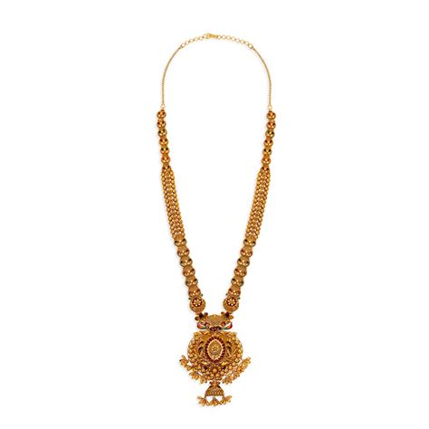 Brilliant 22 Karat Yellow Gold Filigree Haaram