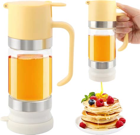 Amazon.com: No Drip Glass Honey Dispenser, 9 OZ Honey Jar with Handle ...